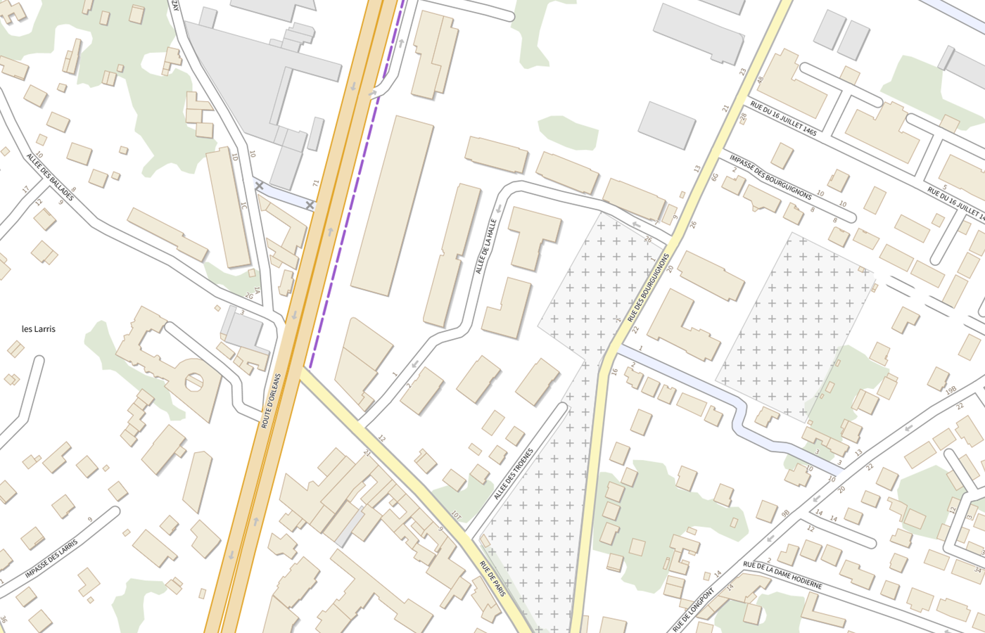 Plan IGN de situation de MSP Pole Sante Montlhery