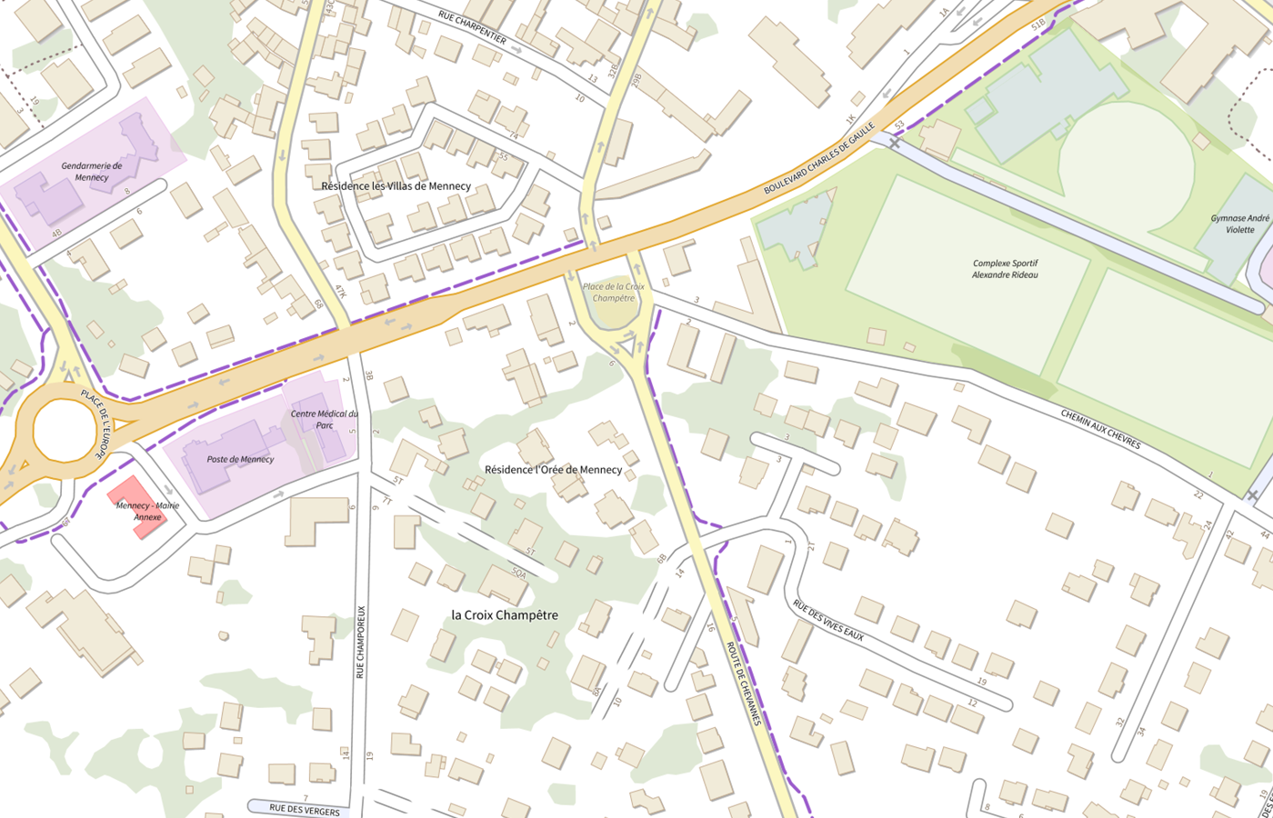 Plan IGN de situation de Village D'enfants-action Enfance
