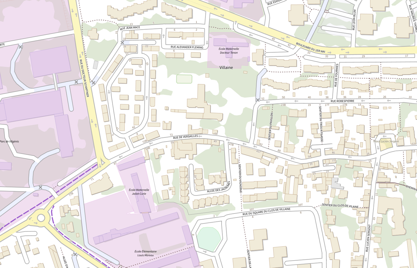 Plan IGN de situation de Maison Louis Roussel