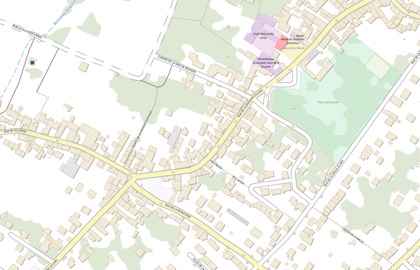 Plan IGN de situation de Foyer Alterné Vignes et Tilleuls
