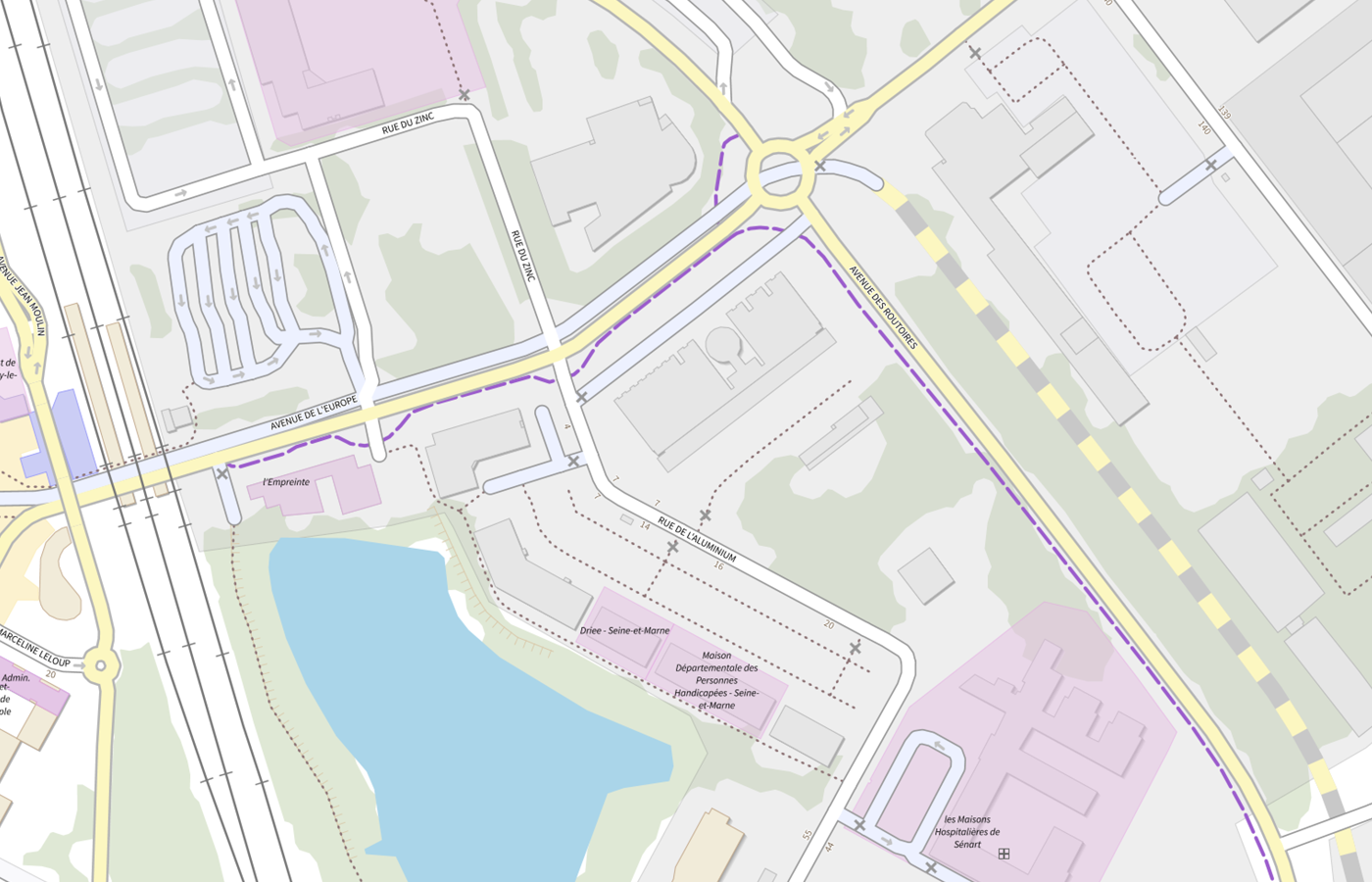 Plan IGN de situation de Appartement Therapeutique de Savigny