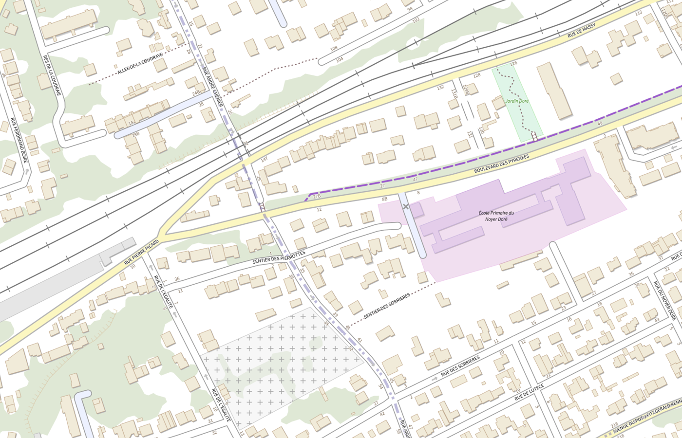 Plan IGN de situation de Maison Therapeutique Pyrenees