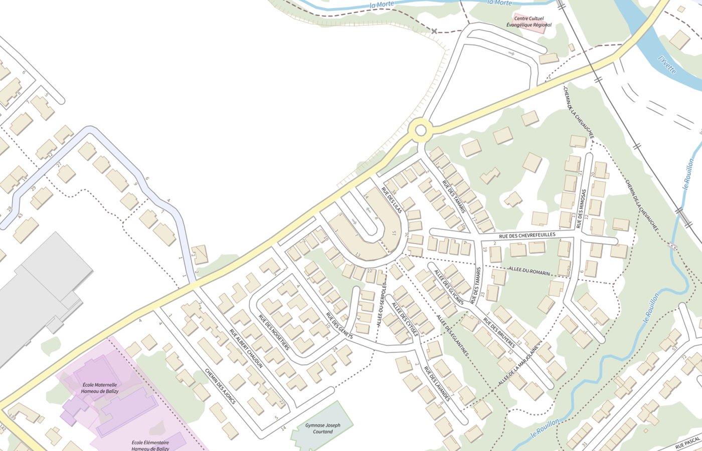 Plan IGN de situation de Pharmacie de Balizy Selarl de