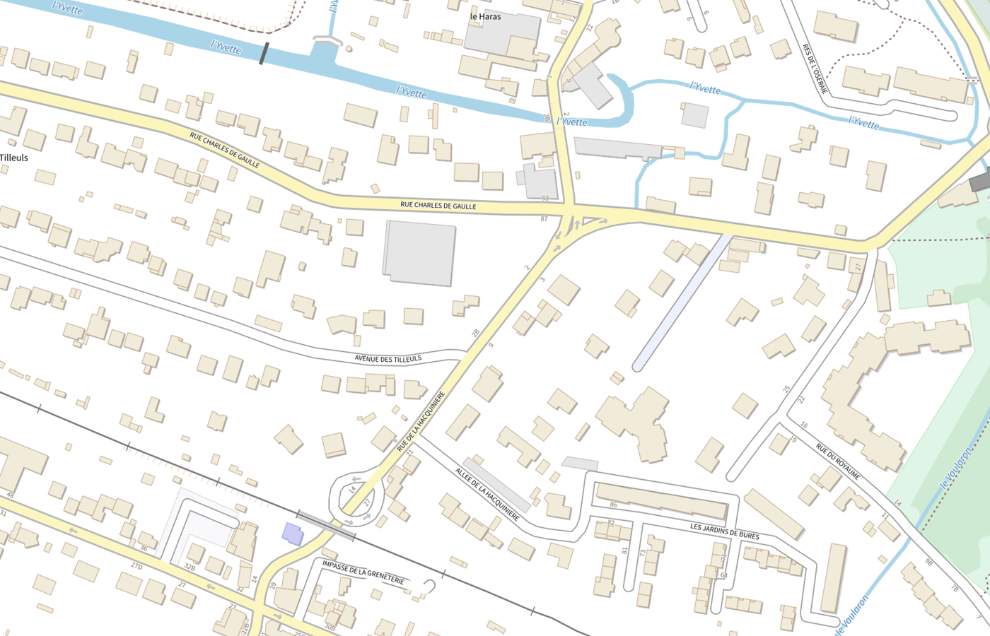 Plan IGN de situation de CMP la Hacquiniere