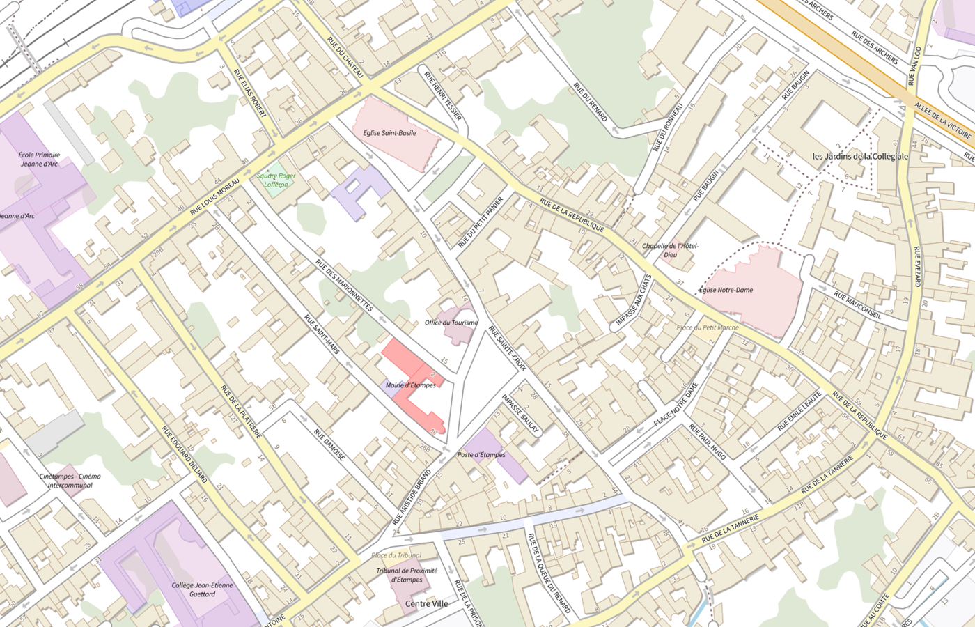 Plan IGN de situation de Samsah Sud Essonne