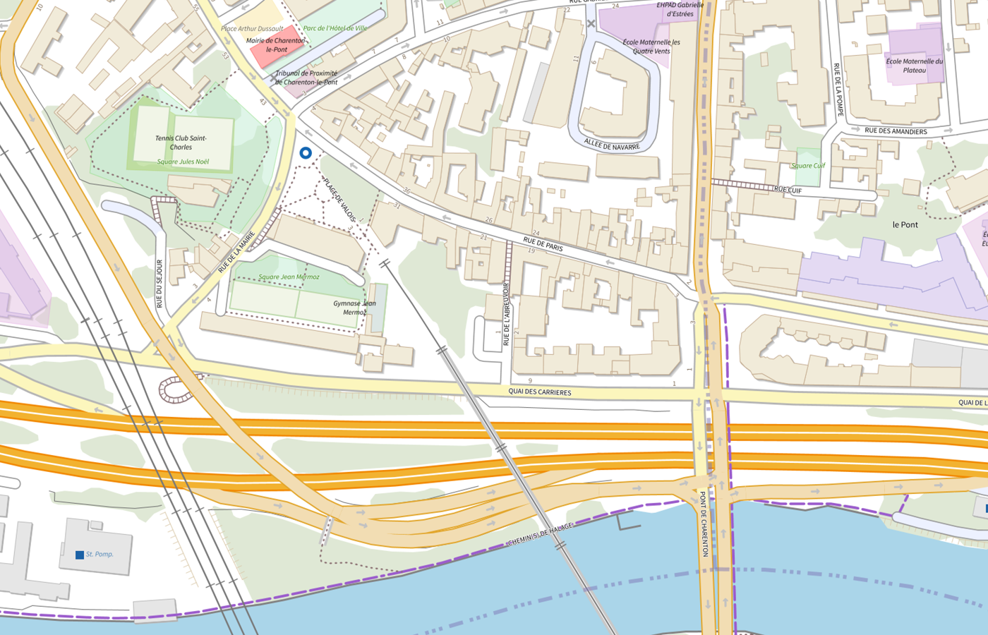Plan IGN de situation de CMP de Charenton le Pont