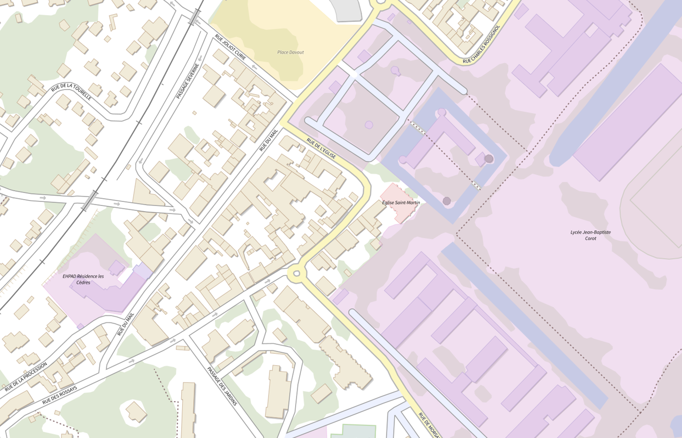 Plan IGN de situation de Pharmacie du Lycee