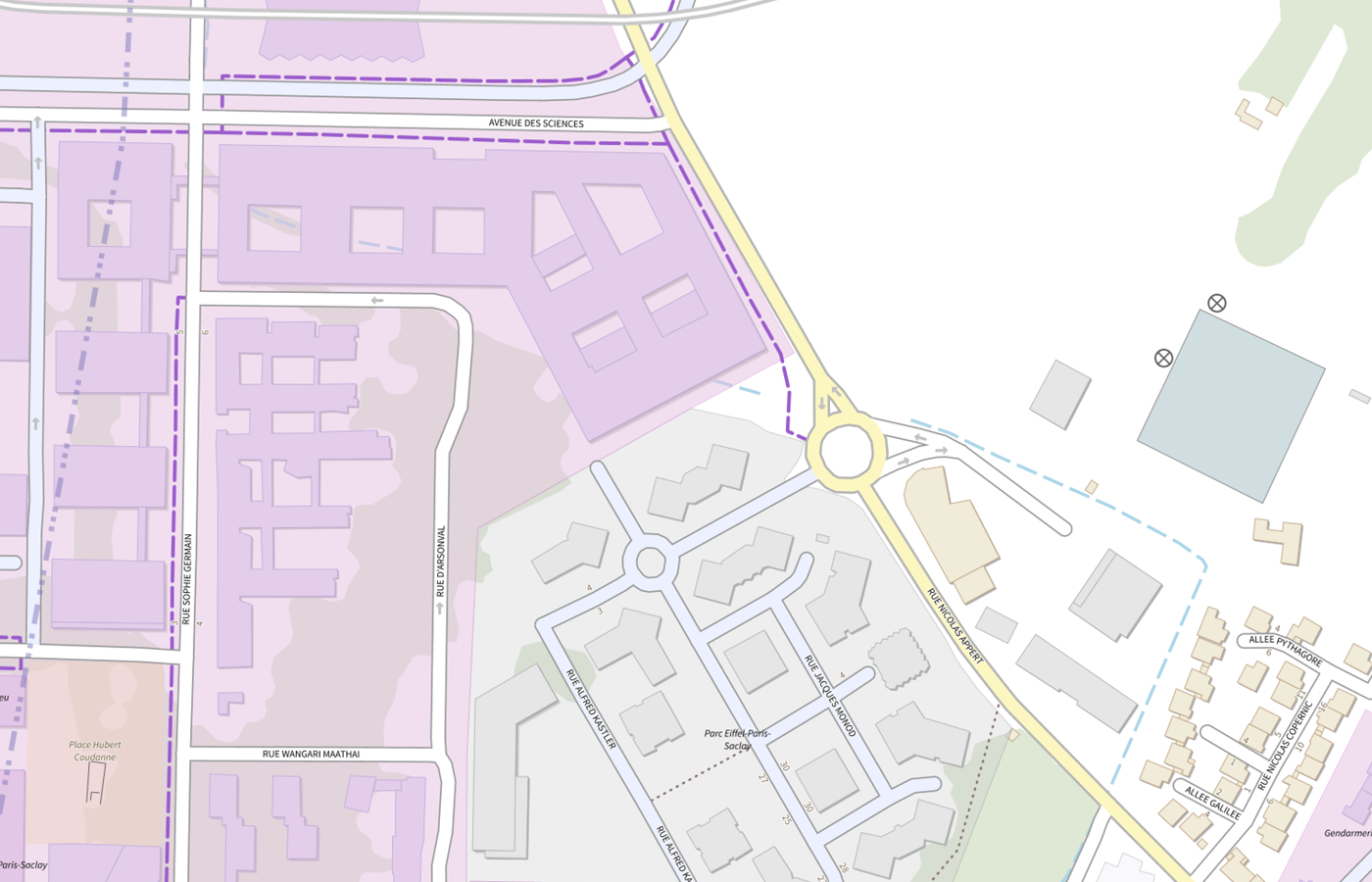 Plan IGN de situation de Chambre de commerce et d'industrie (CCI) 91 - Essonne - Antenne de Paris-Saclay