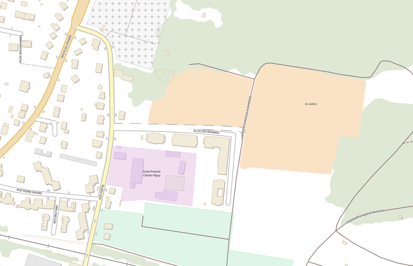 Plan IGN de situation de Fjt - Residence Sociale