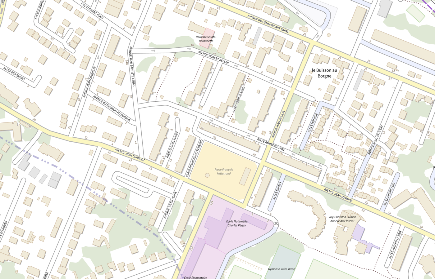Plan IGN de situation de Pharmacie du Plateau