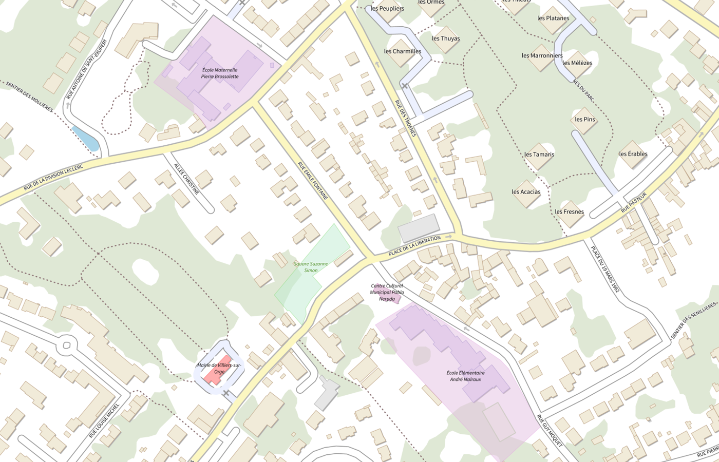 Plan IGN de situation de Nouvelle Pharmacie du Square