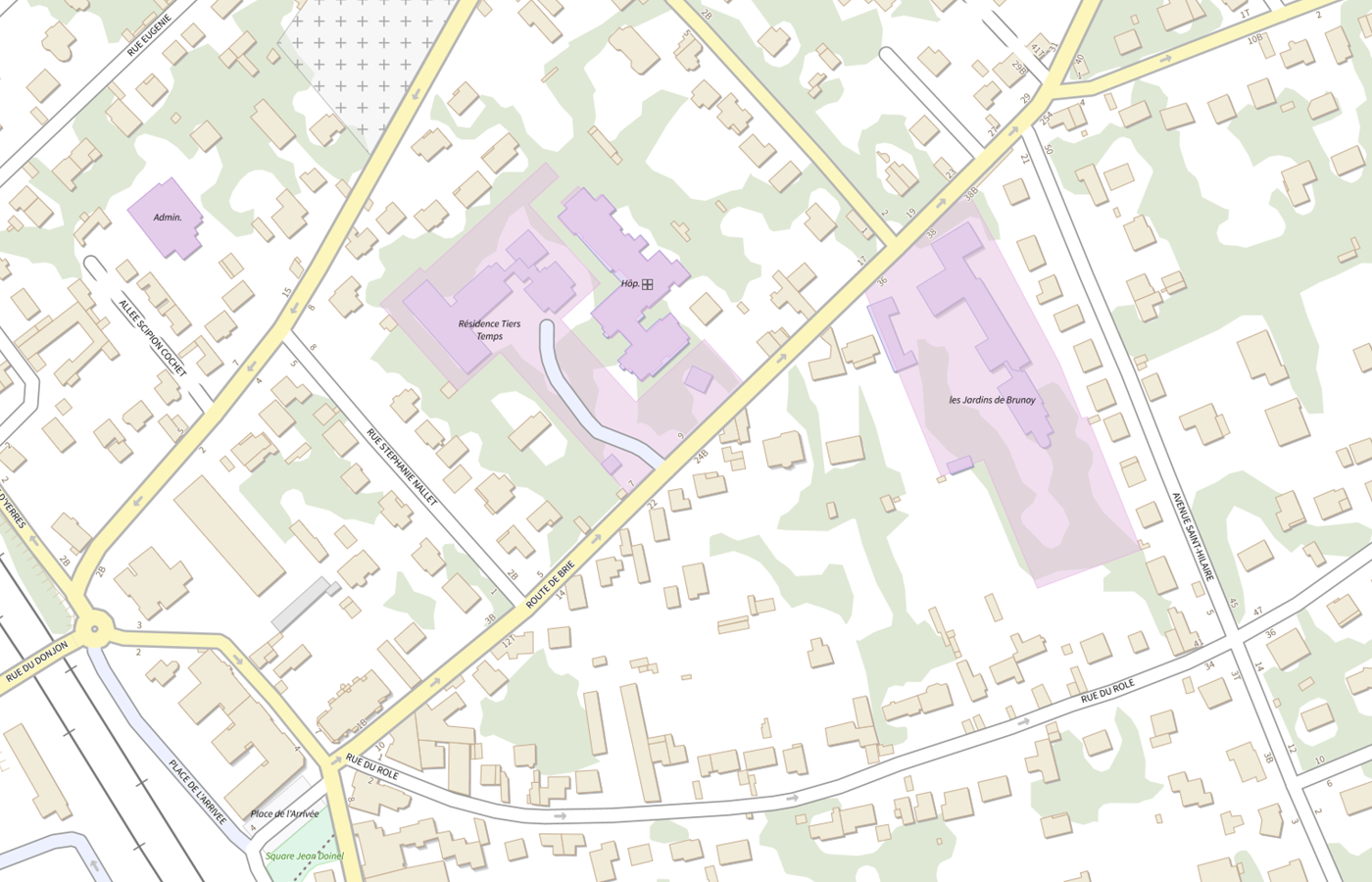 Plan IGN de situation de EHPAD Residence la Colombiere