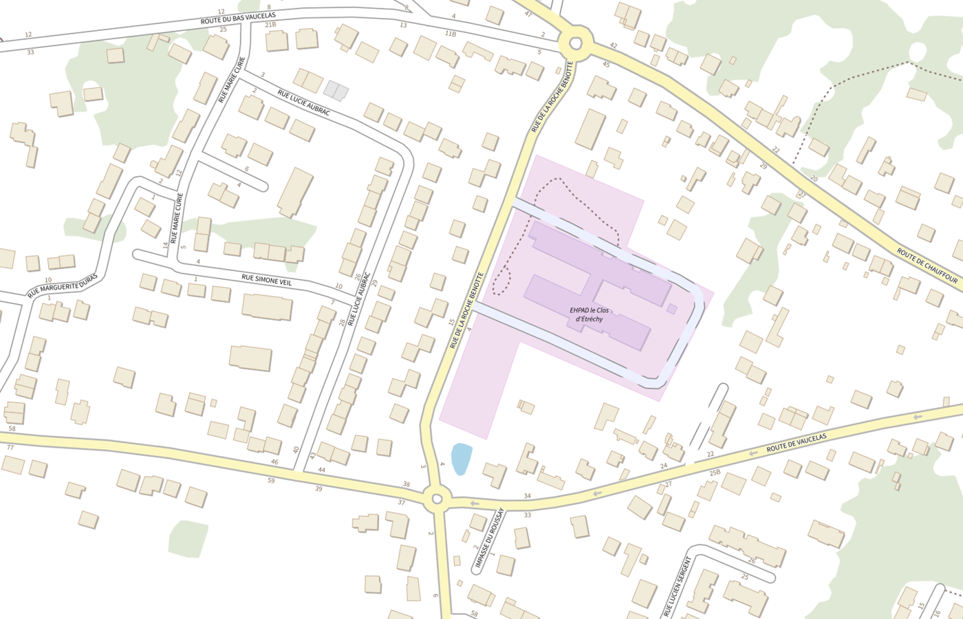 Plan IGN de situation de EHPAD le Clos d Etrechy