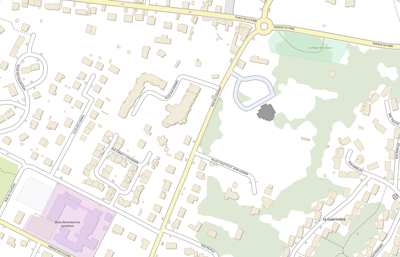Plan IGN de situation de Residence L'avenue aux Moines
