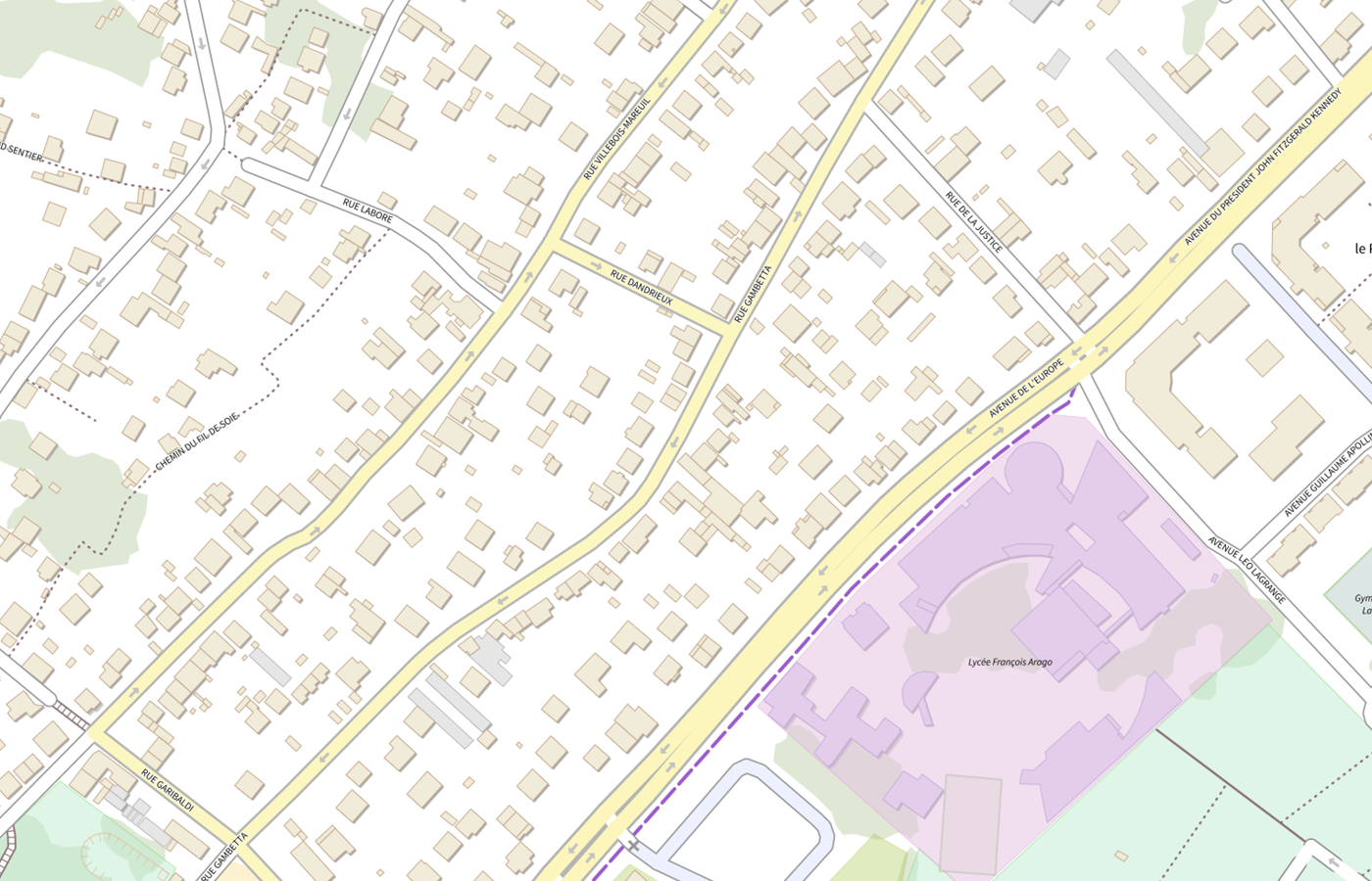 Plan IGN de situation de Cattp Villeneuve St Georges