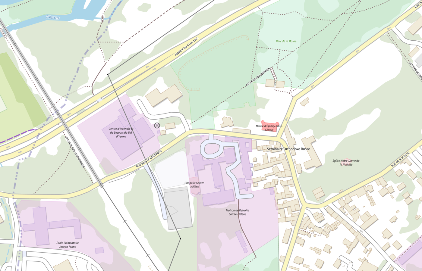Plan IGN de situation de EHPAD Maison Ste Helene