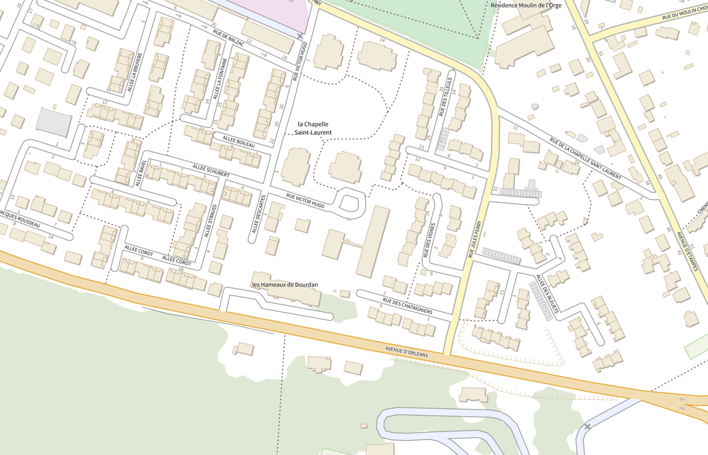 Plan IGN de situation de Residence Autonomie les Mesanges