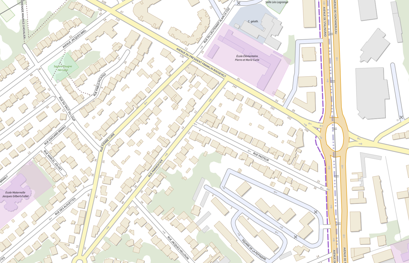 Plan IGN de situation de Clinique du Clos Saint Michel