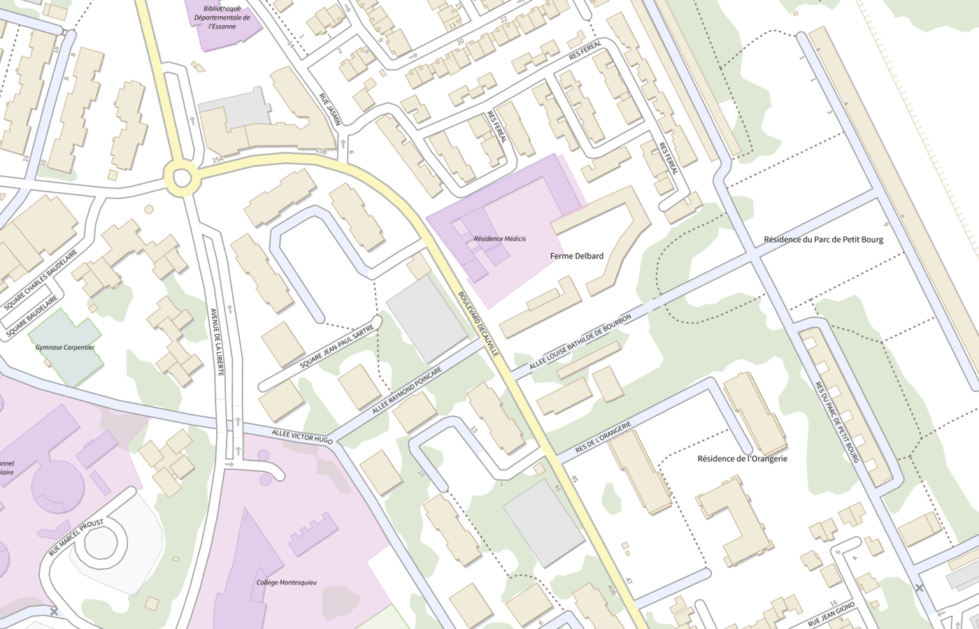 Plan IGN de situation de EHPAD Residence Medicis