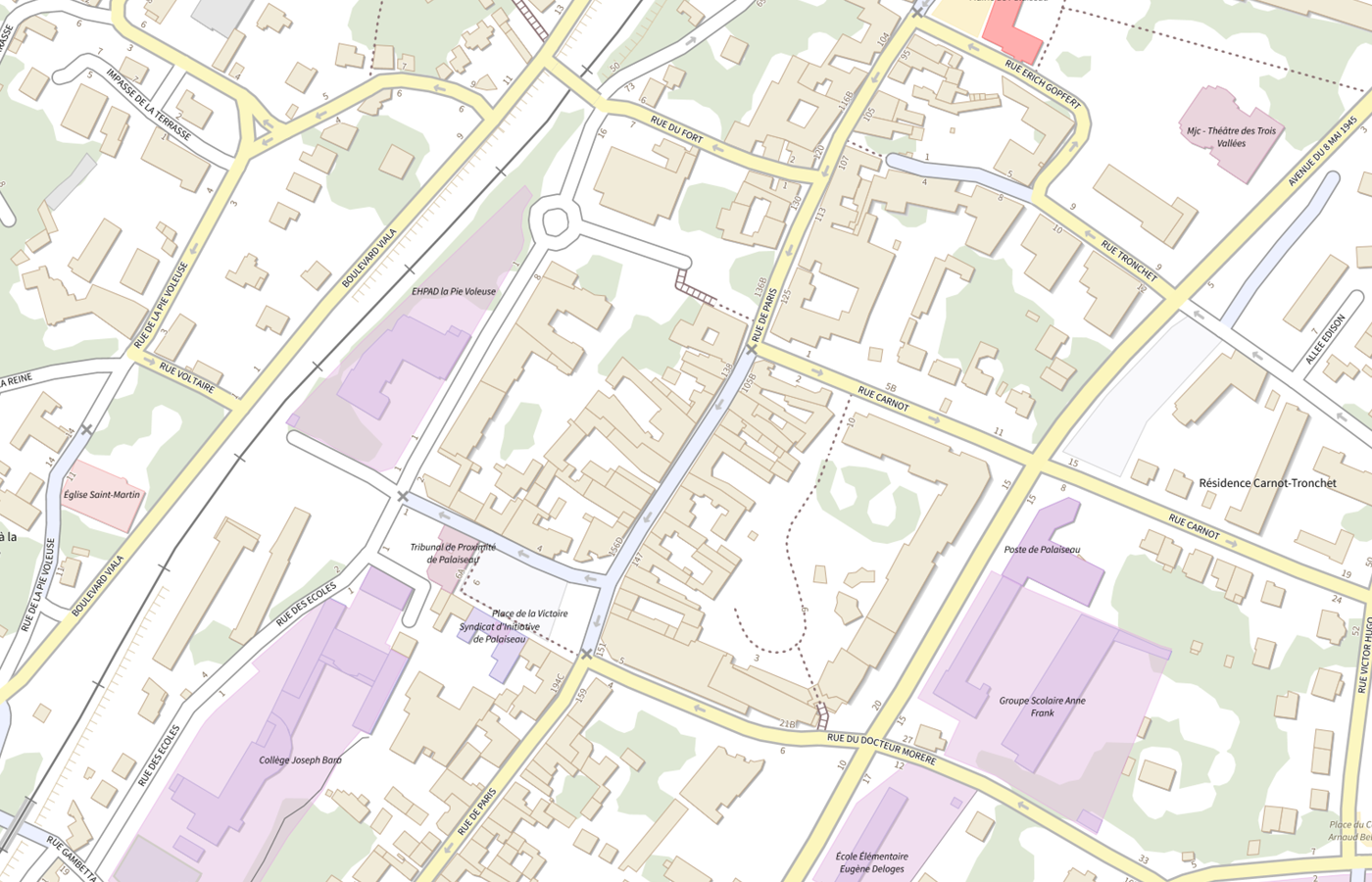 Plan IGN de situation de Domusvi Domicile Palaiseau