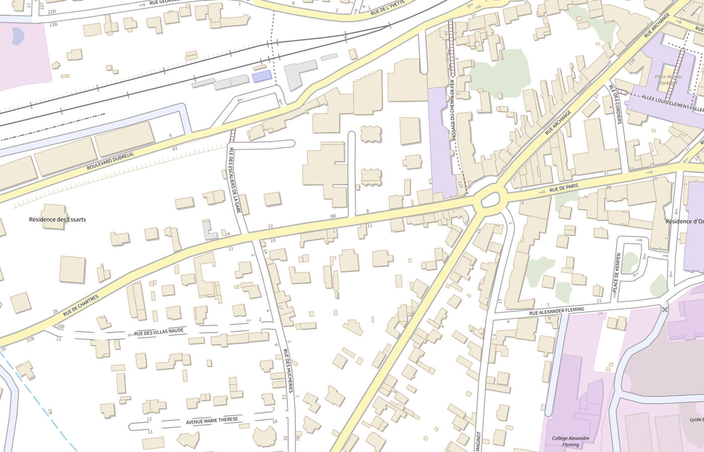 Plan IGN de situation de Departement de Paris