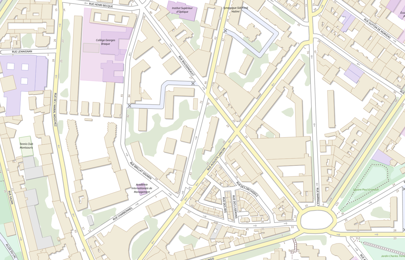 Plan IGN de situation de Hopital de Jour Boussingault