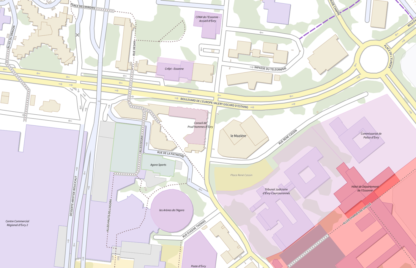 Plan IGN de situation de Conseil d'architecture, d'urbanisme et de l'environnement (CAUE) - Essonne