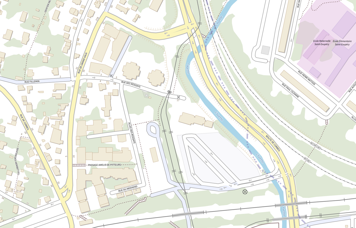 Plan IGN de situation de Foyer D'hébergement les Roseaux