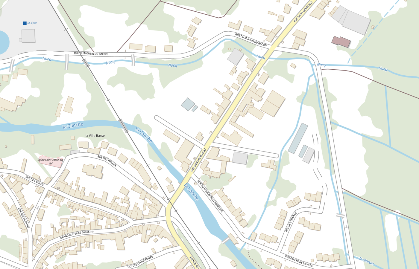 Plan IGN de situation de Maison de la région - Hauts-de-France - antenne de Montreuil-sur-Mer