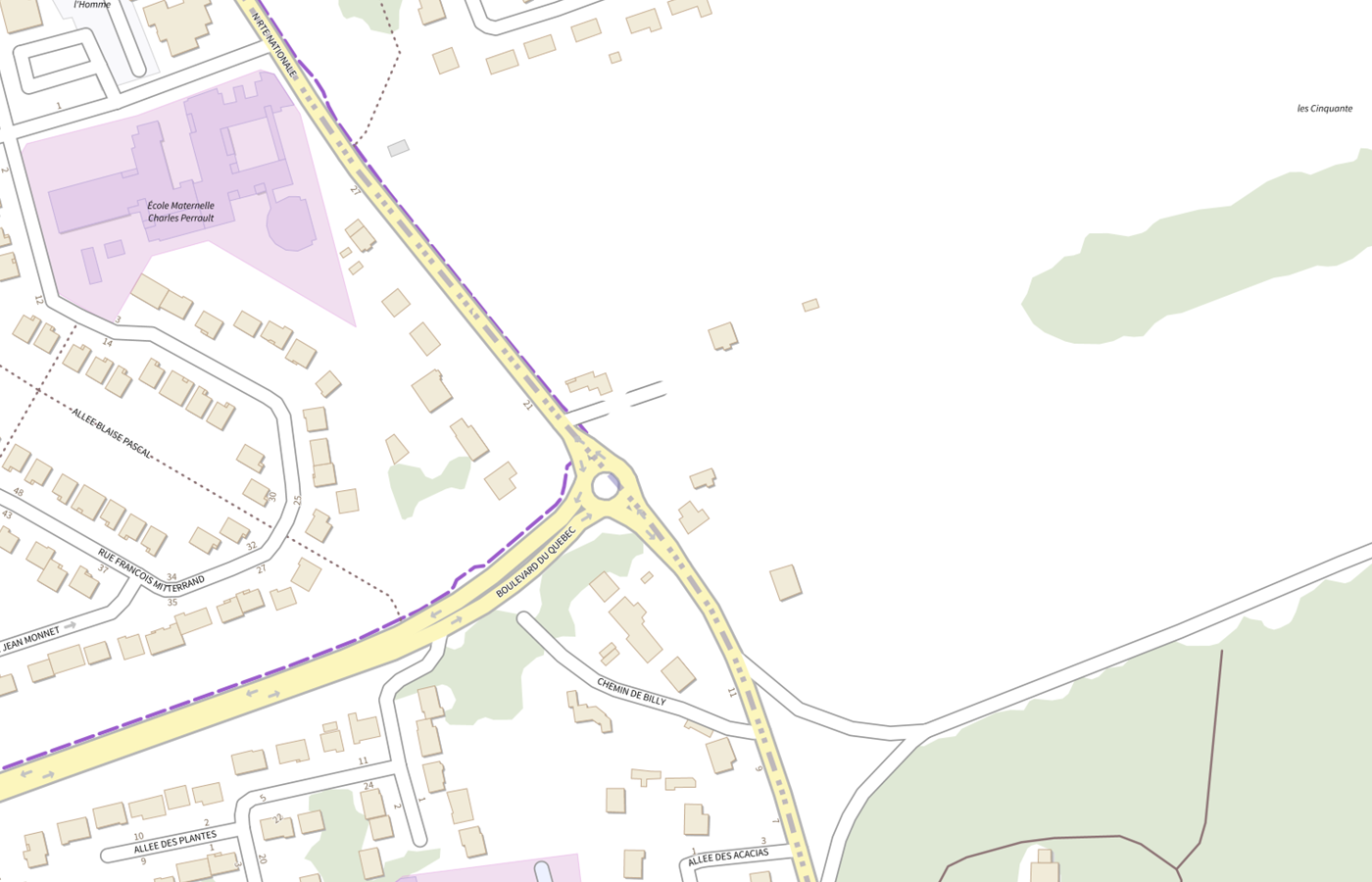 Plan IGN de situation de Residence Autonomie de la Boissiere