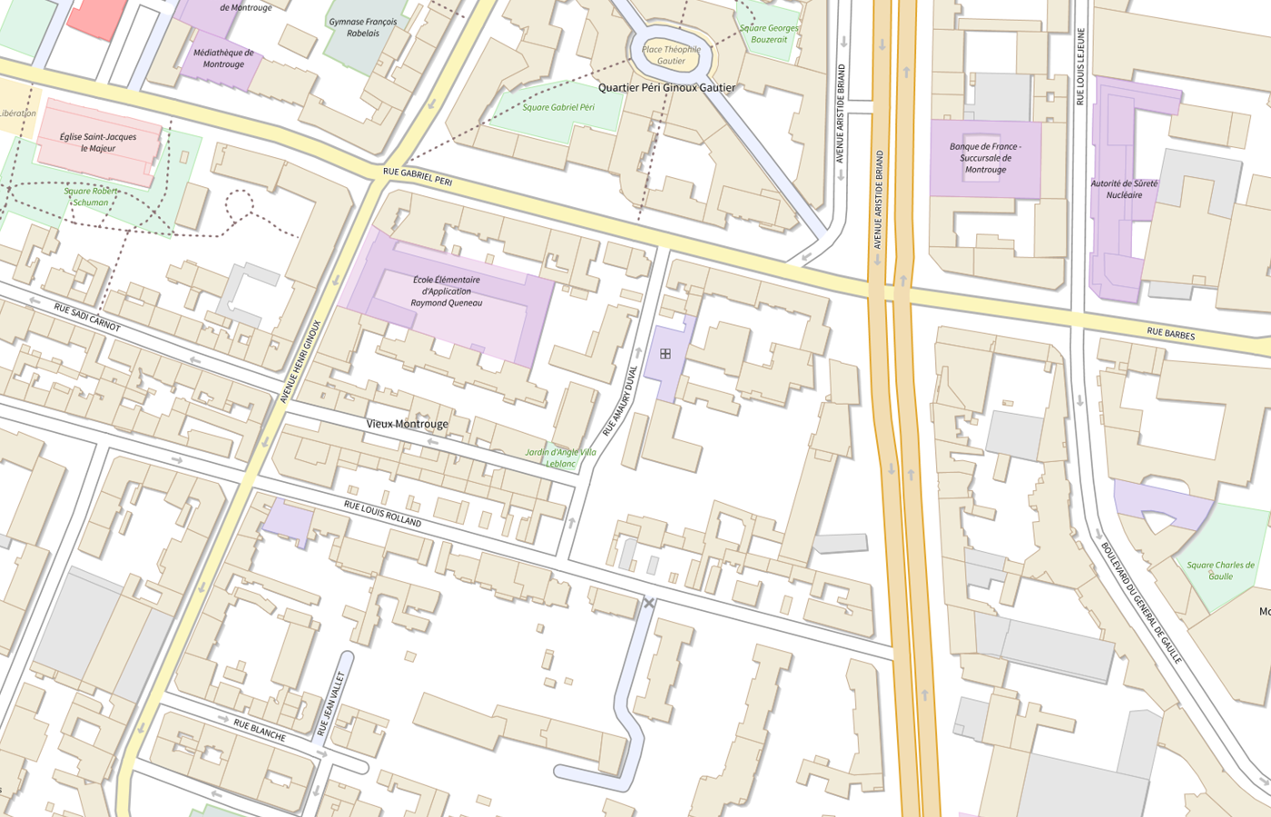 Plan IGN de situation de HAD Montrouge
