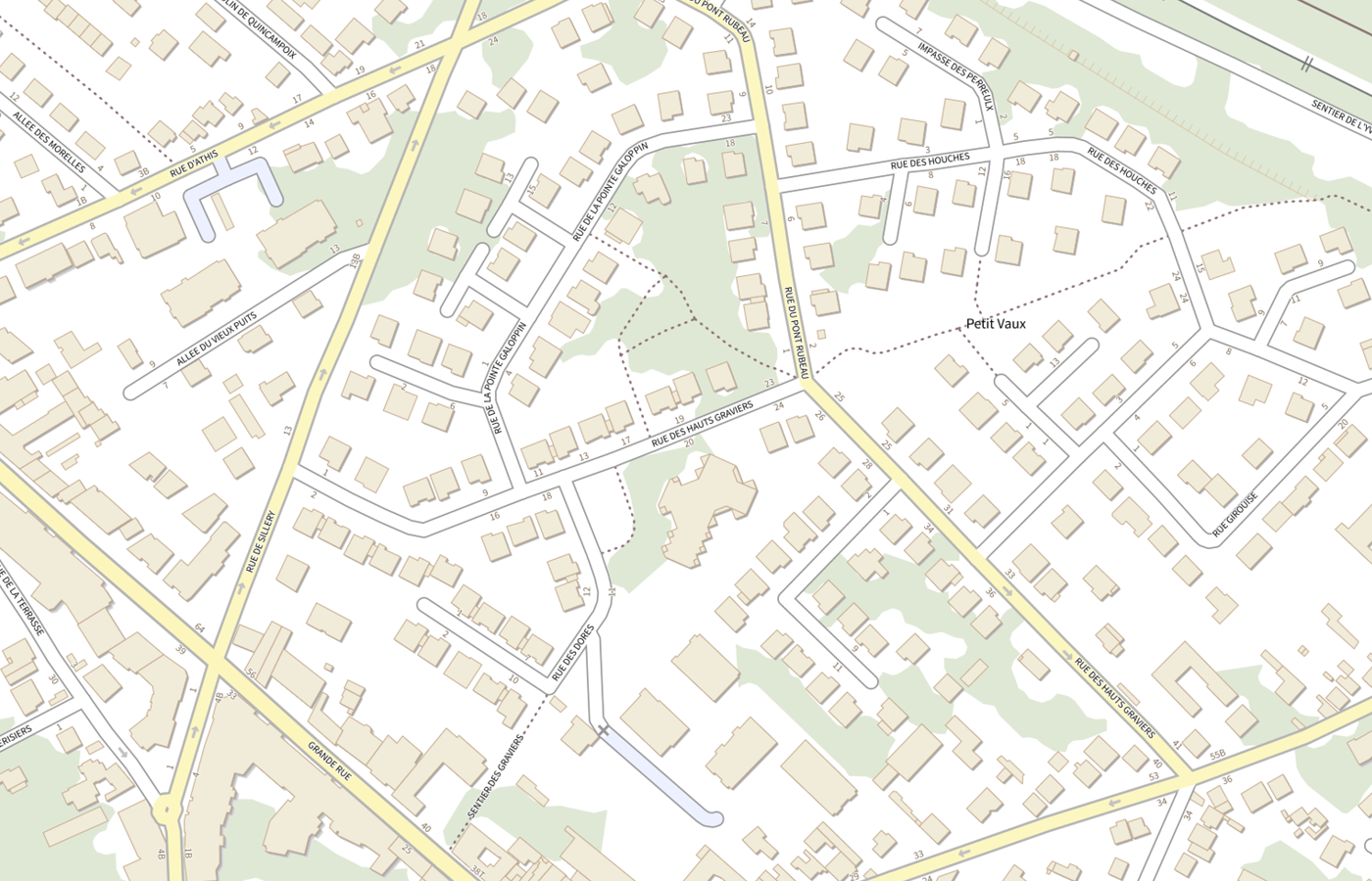 Plan IGN de situation de Residence Autonomie Hauts Graviers