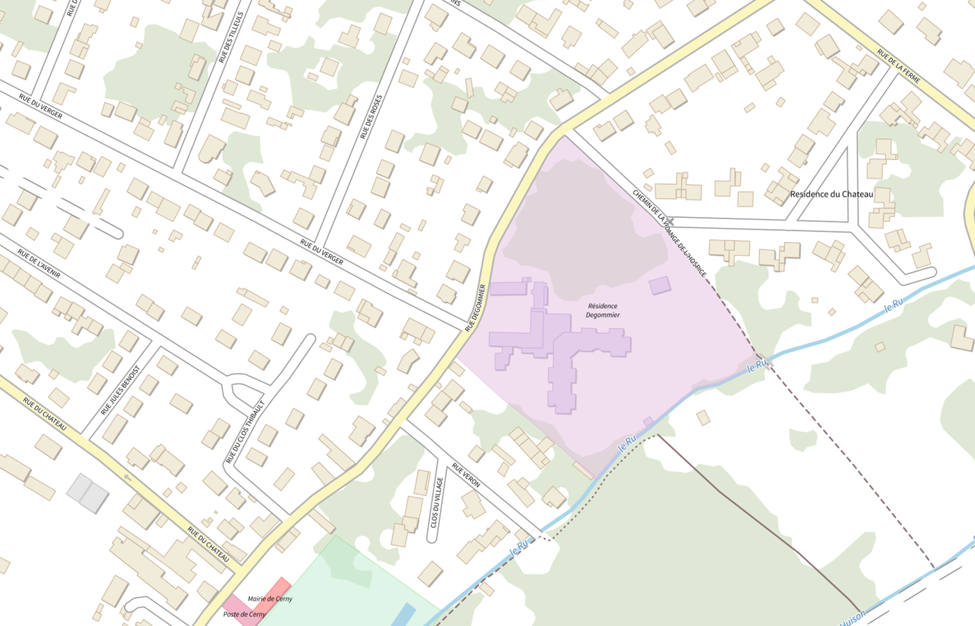Plan IGN de situation de EHPAD Residence Degommier