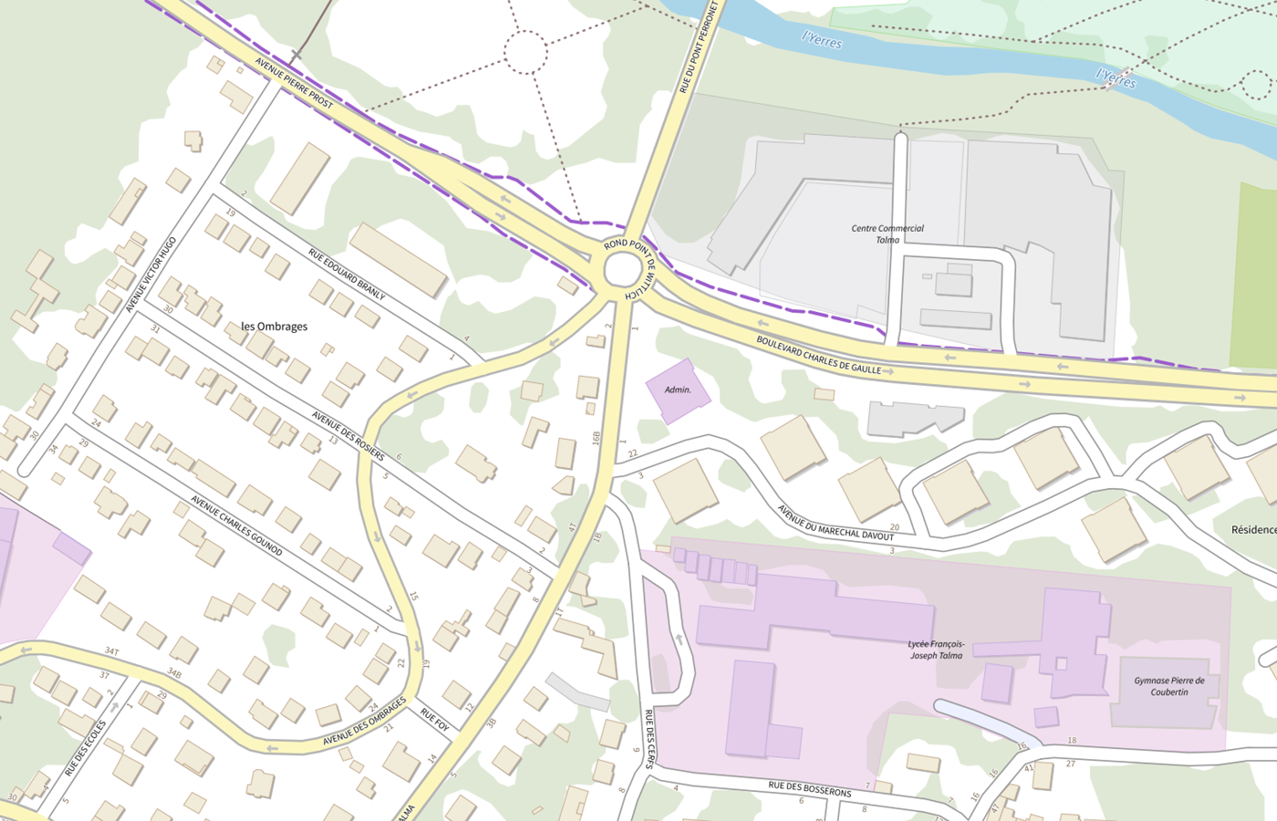 Plan IGN de situation de Centre d'information et d'orientation de Brunoy