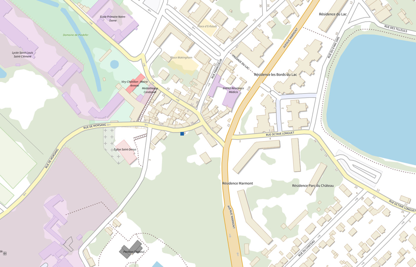 Plan IGN de situation de Fjt - Rs Viry-chatillon