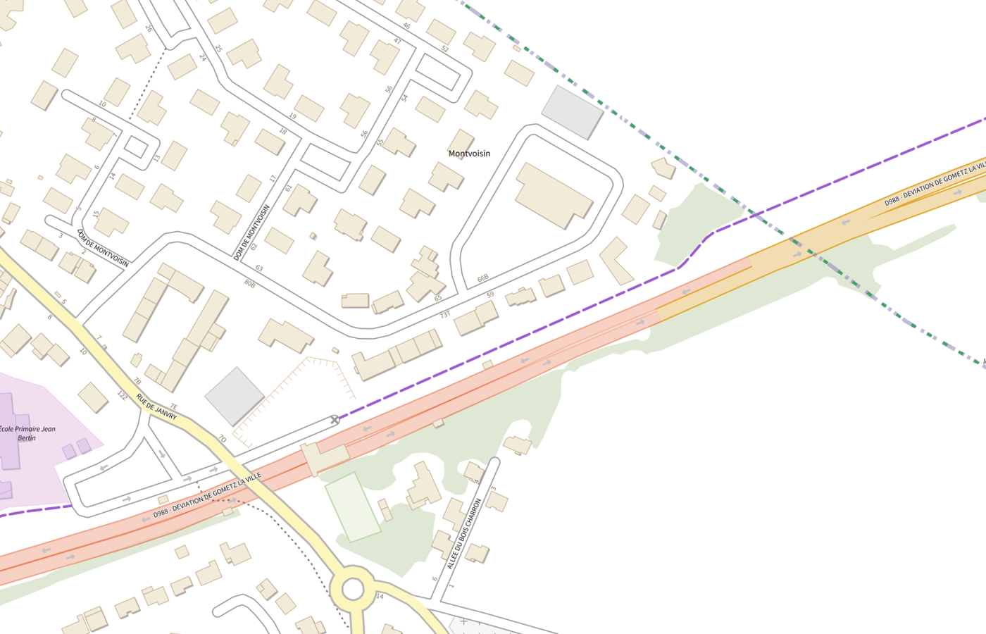Plan IGN de situation de SAAD Laumex Services Gometz la Ville