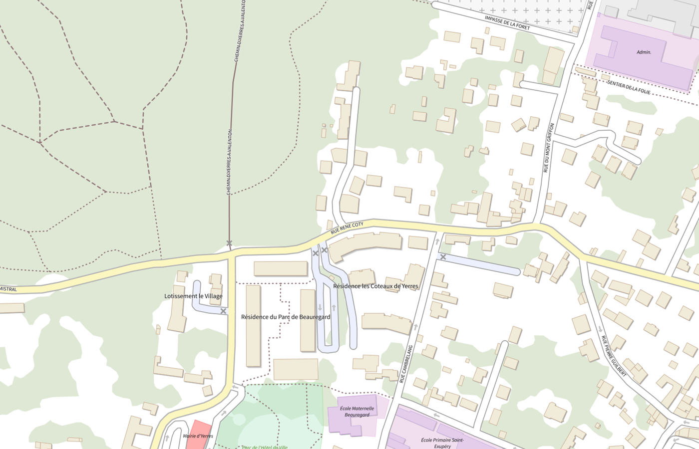 Plan IGN de situation de Residence Sociale