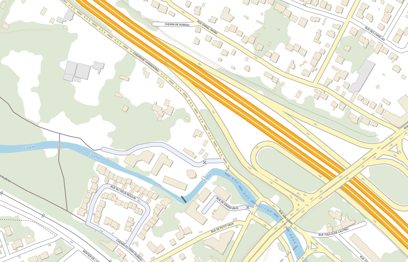 Plan IGN de situation de SESSAD de Sillery