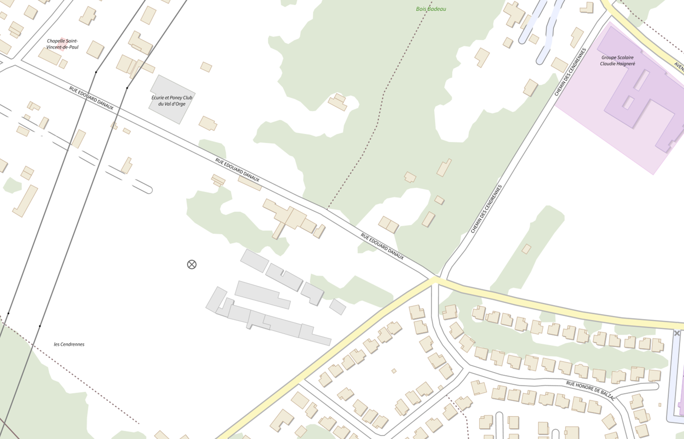 Plan IGN de situation de Mission locale pour l'insertion professionnelle et sociale des jeunes (16-25 ans) - Brétigny-sur-Orge