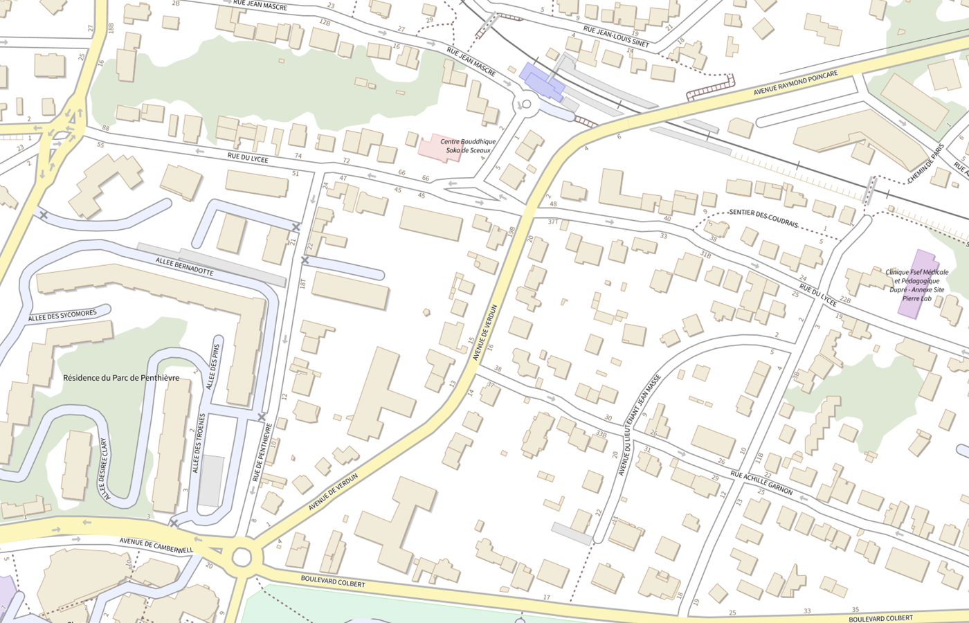 Plan IGN de situation de CMP 92i07 Adolescents Odysee