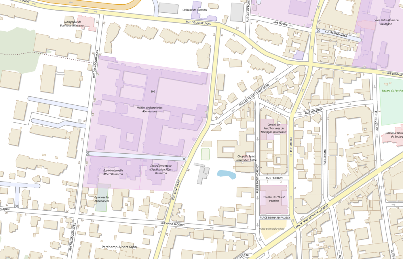 Plan IGN de situation de Cattp de Boulogne