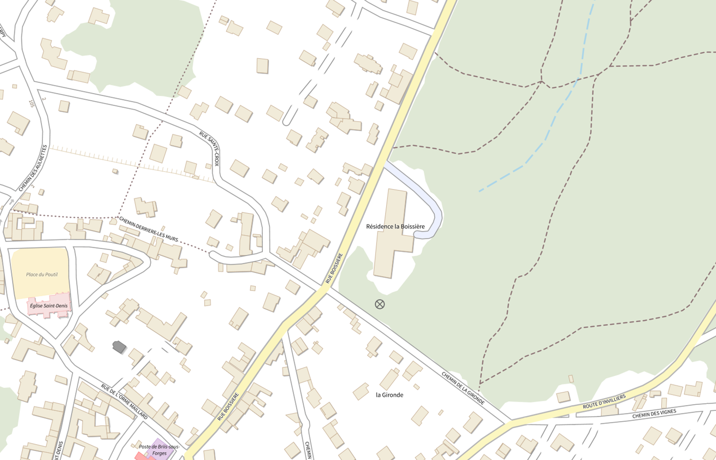 Plan IGN de situation de Residence Autonomie Boissiere