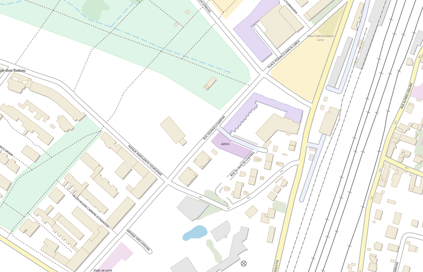 Plan IGN de situation de Agence France Travail Bretigny-sur-Orge