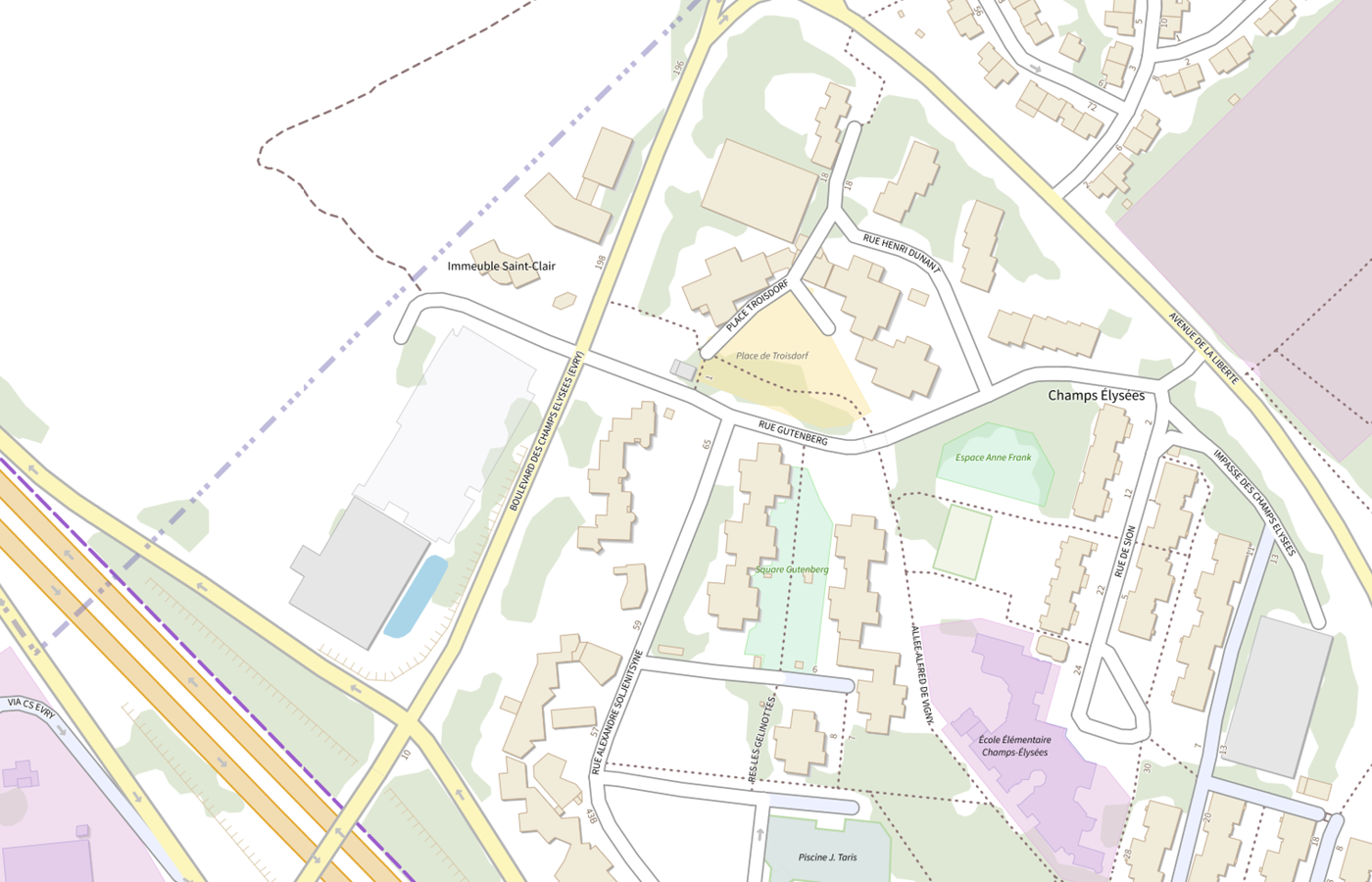 Plan IGN de situation de Residence Sociale