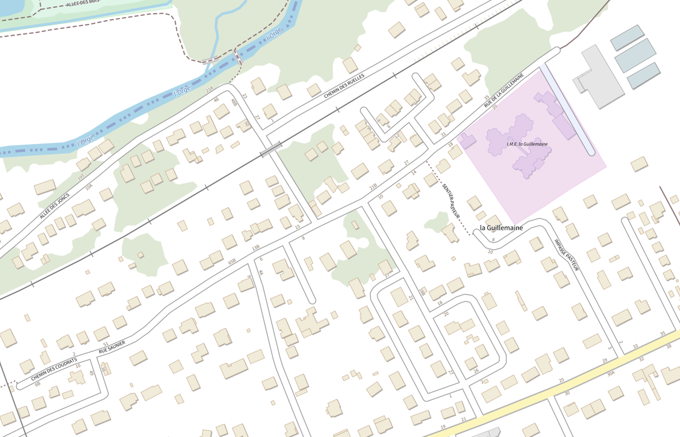 Plan IGN de situation de Placement Familial Coquerel