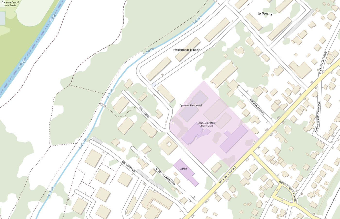 Plan IGN de situation de Centre d'information et d'orientation (CIO) - Sainte-Geneviève-des-Bois