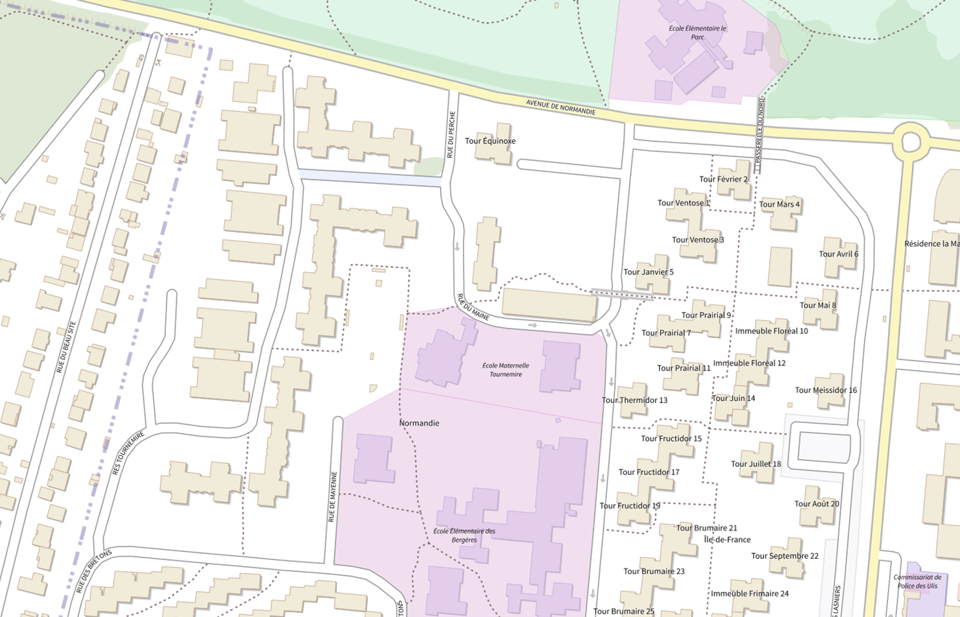 Plan IGN de situation de CDS Municipal des Ulis