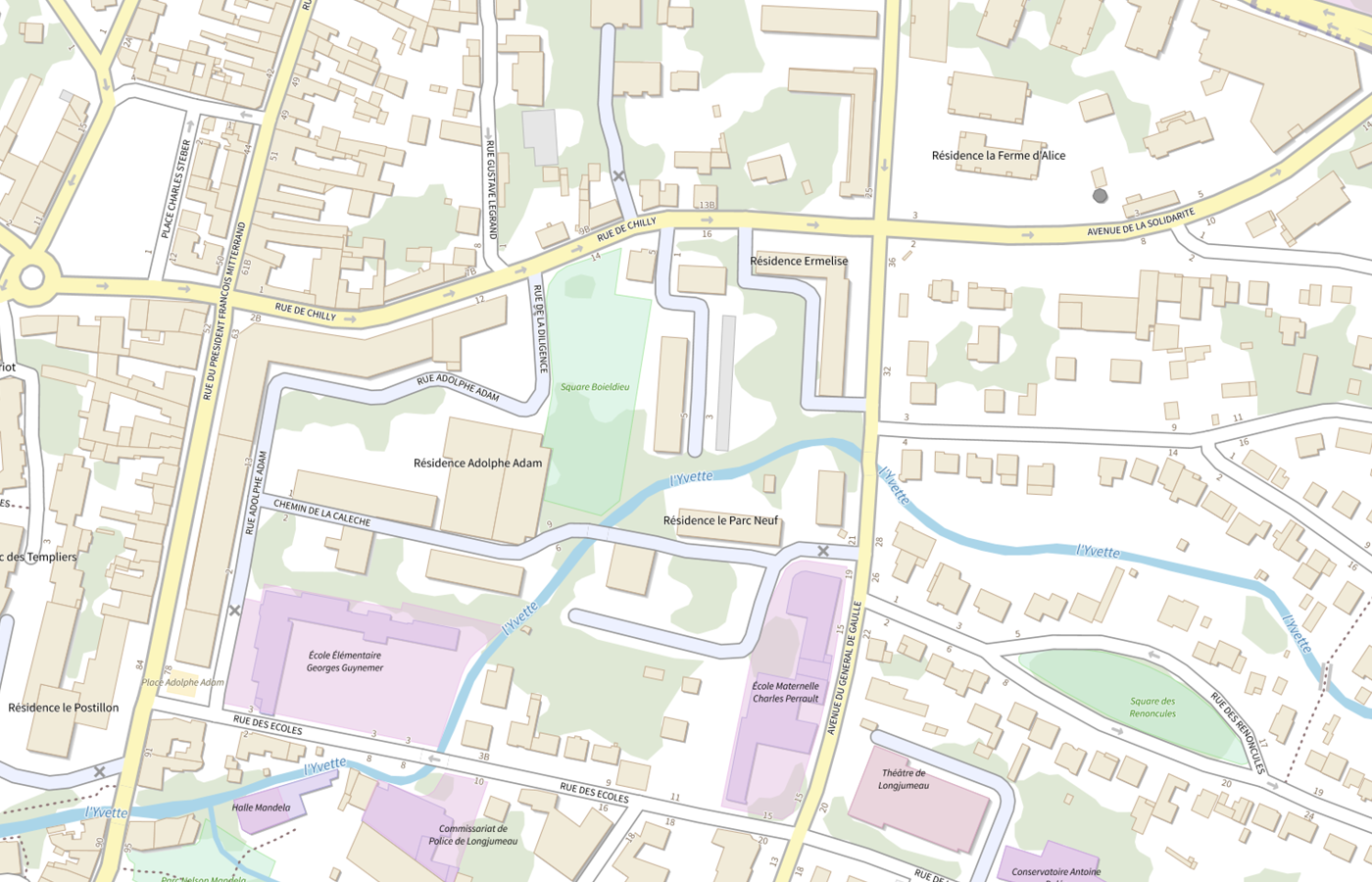 Plan IGN de situation de MSP du Parc