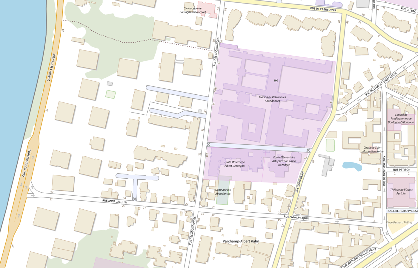 Plan IGN de situation de Hdj Boulogne