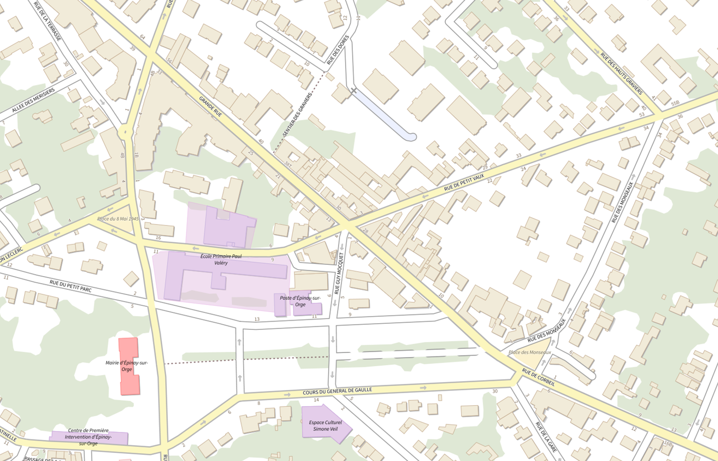 Plan IGN de situation de Pharmacie du Centre